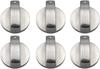 6pc Universal Stove Control Knobs,Metal Range Burner Switch Button for Kitchen Cooktop,Alloy Gas-Stove Knob Cooker Accessories