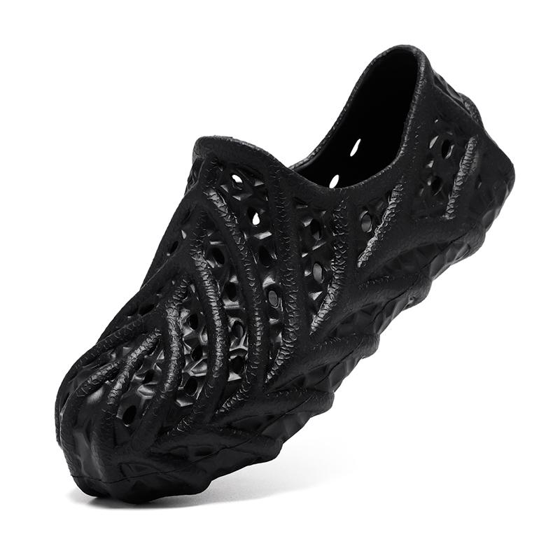 

36-45 модные летние нескользящие мужские сандалии мягкая подошва обувь для мальчиков плоская дизайнерская пляжная обувь повседневная крутая обувь для девочек бесплатная доставка 45 чёрный