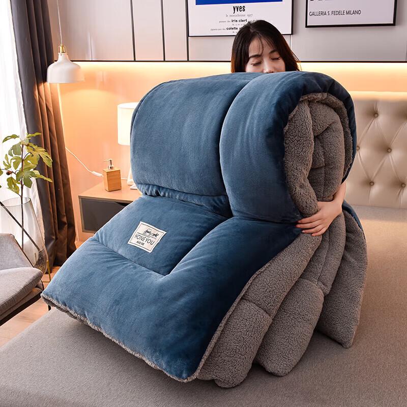 DZQ Double-Sided Snowflake Lambswool Winter Quilt