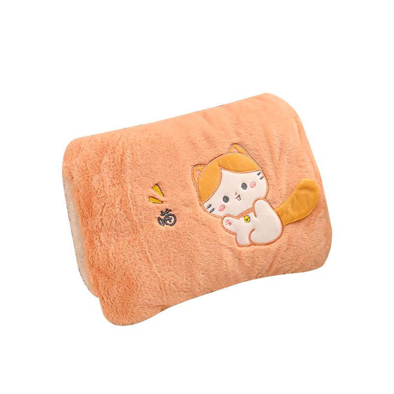 Cartoon Rechargeable Explosion-Proof Hot Water Bottle - Detachable Hand Warmer for Girls, Bed, and Abdomen.