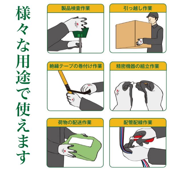 3M Comfort Grip Work Genuine Overseas Product Gloves, Gray, 10-Pair Set, (Size M)