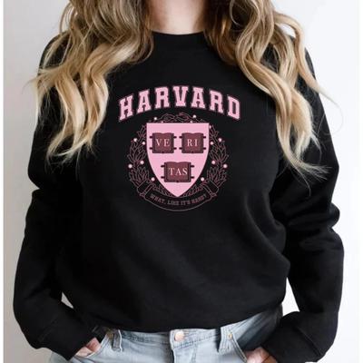 Harvard Legally Blonde Sweatshirt What Like It's Hard Hoodie Elle Woods Crewneck Sweatshirts Fall Women Tops Casual Pullover