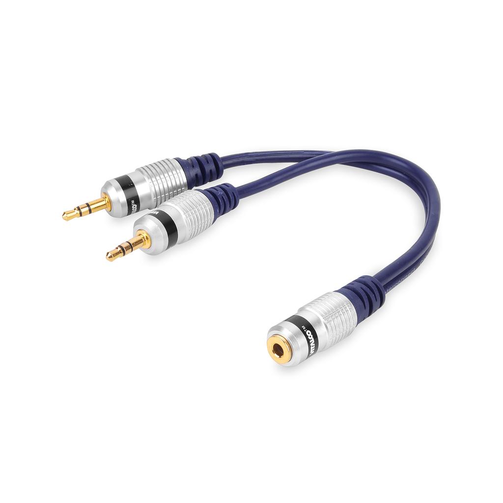 Adapter jack 3,5 stereo gniazdo - 2x jack 3,5 stereo wtyk vitalco
