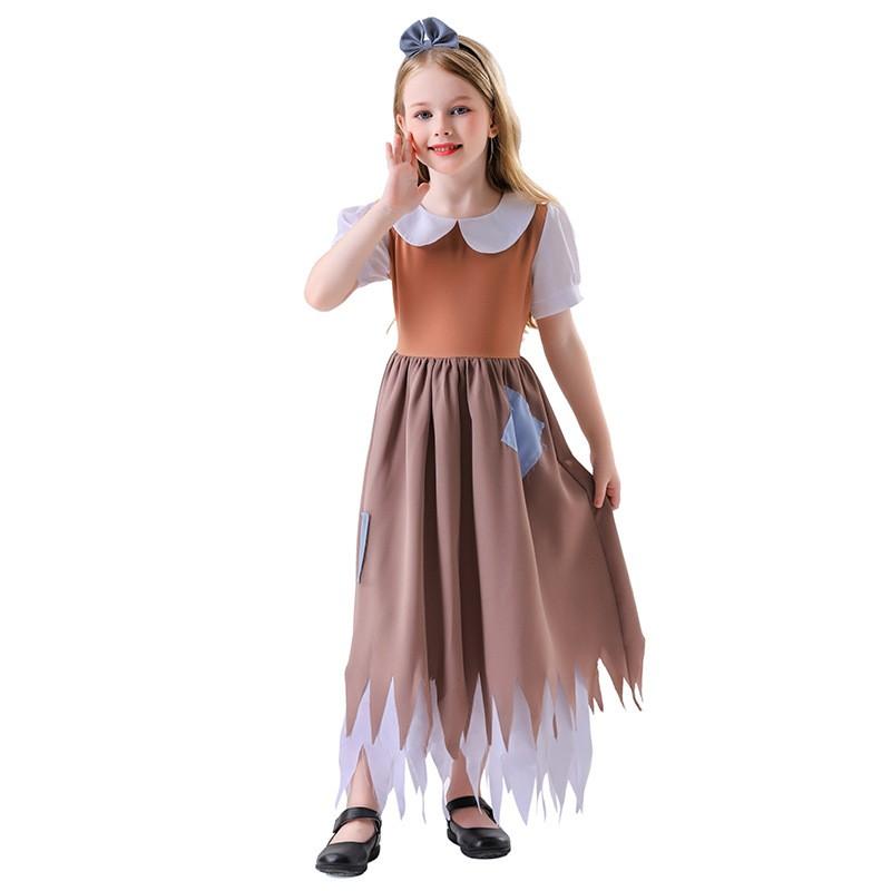 Girls Halloween Costume Dress Cosplay Princess Cinderella Snow White Fancy Kids Party Stage Performance