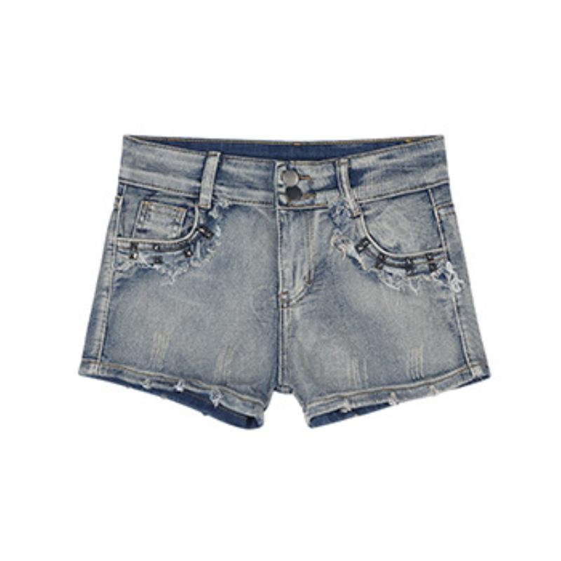 

High Street Y2k Вузькі джинсові шорти Жіночі брюки з низькою посадкою Sexy Vintage Hotsweet Female Aesthetic Fashion Design Pants Summer 2XL синій