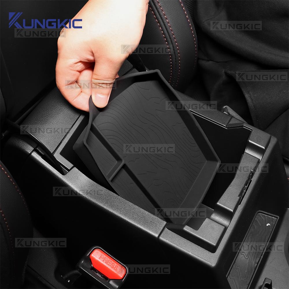 KUNGKIC For Subaru Forester 2025 2026 2027 LHD RHD Car Armrest Box Storage Tray Center Console Stowing Case With Silicone Mat