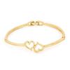 Damen vergoldetes Armband Estele in Herzform.