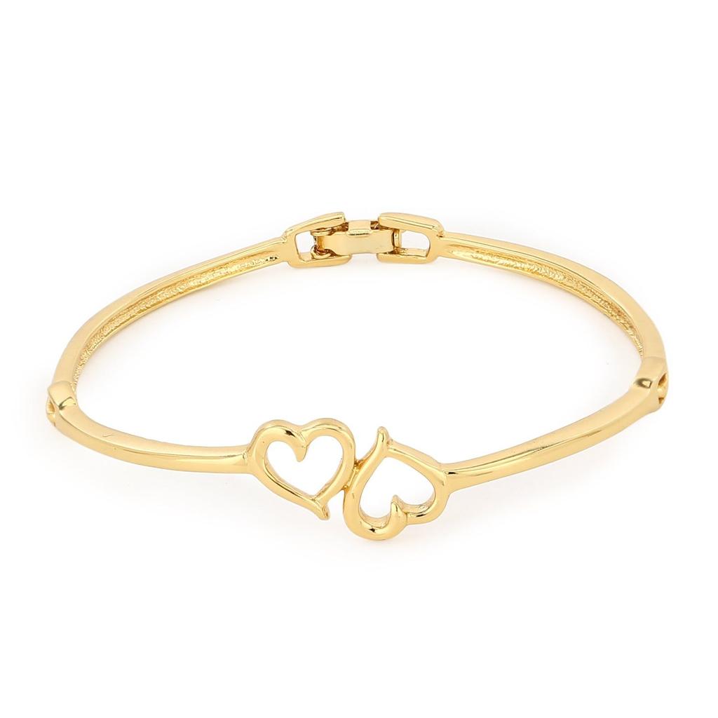 Damen vergoldetes Armband Estele in Herzform.