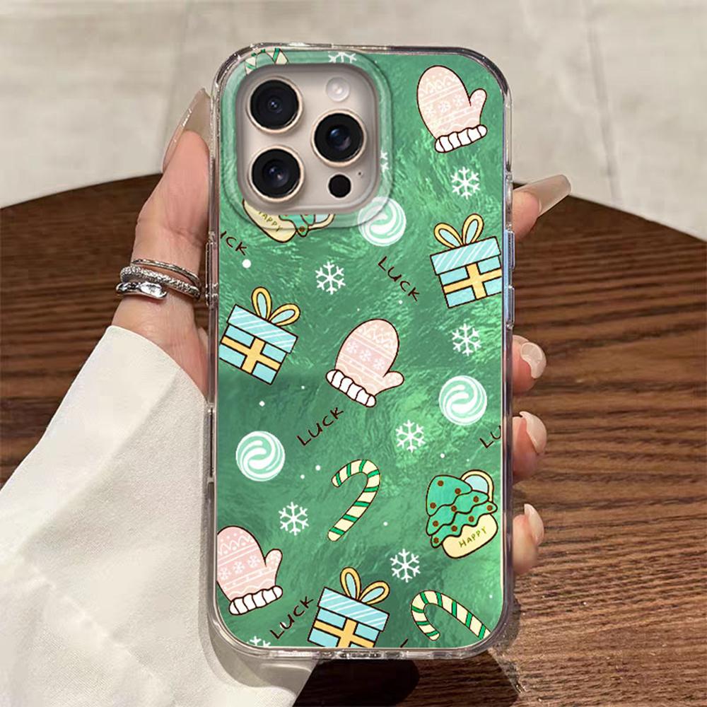 

Рождественский Санта-Клаус Олень Подарок Девушка Чехол для Телефона Для iPhone 16 15 14 13 12 Pro Max 7 8 Plus 11 16e X XS XR SE Ударопрочный ТПУ Чехол iPhone 12