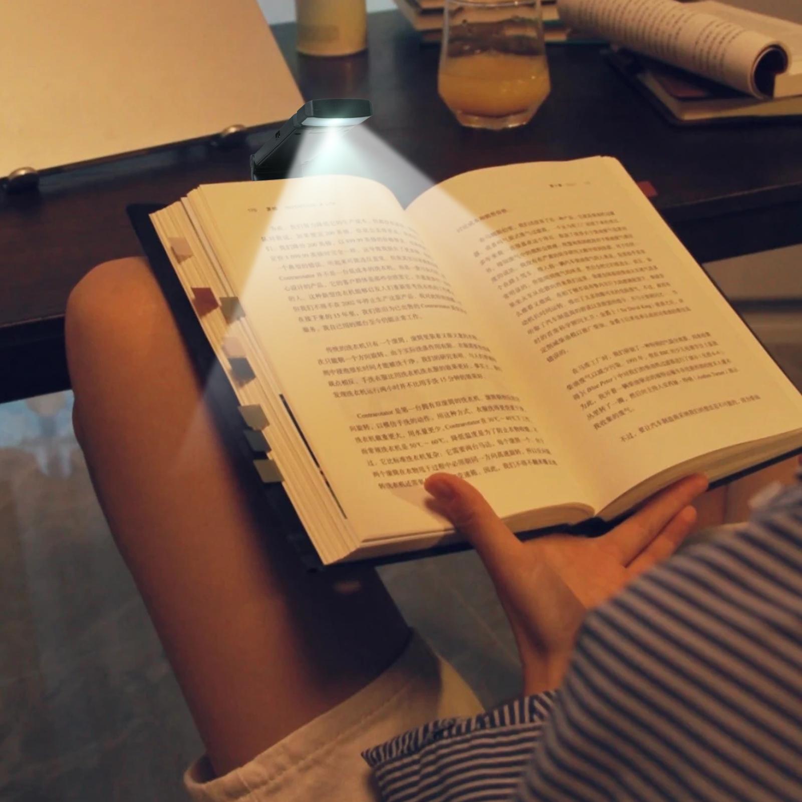 

Reading Lights for Books in Bed Portable Clip on LED USB Rechargeable Lamp Eye protection in 3 Colors & 5 Brightness белый