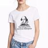 T-shirt Donna Cotone Stampa T-shirt Smettila di Fare Drammi Non Sei Shakespeare Tumblr Grunge Streetwear T-shirt Bianca