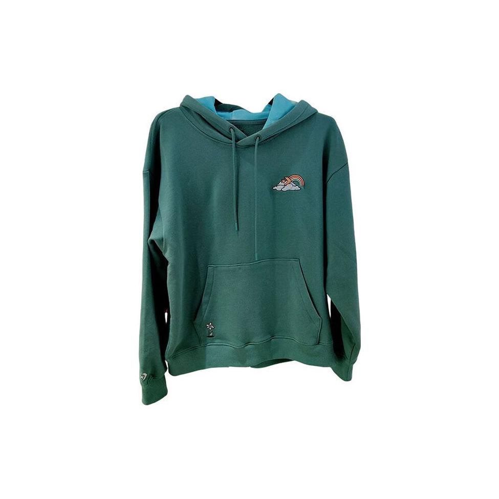 

Повседневная мужская толстовка с принтом Converse Cartoon Rainbow Print, зеленая 10025518-A02