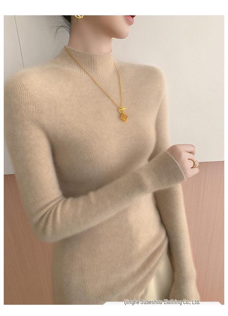 Women's 2024 Slim-Fit Striped Cashmere Sweater - Seamless, Soft & Comfortable Knit Base Layer