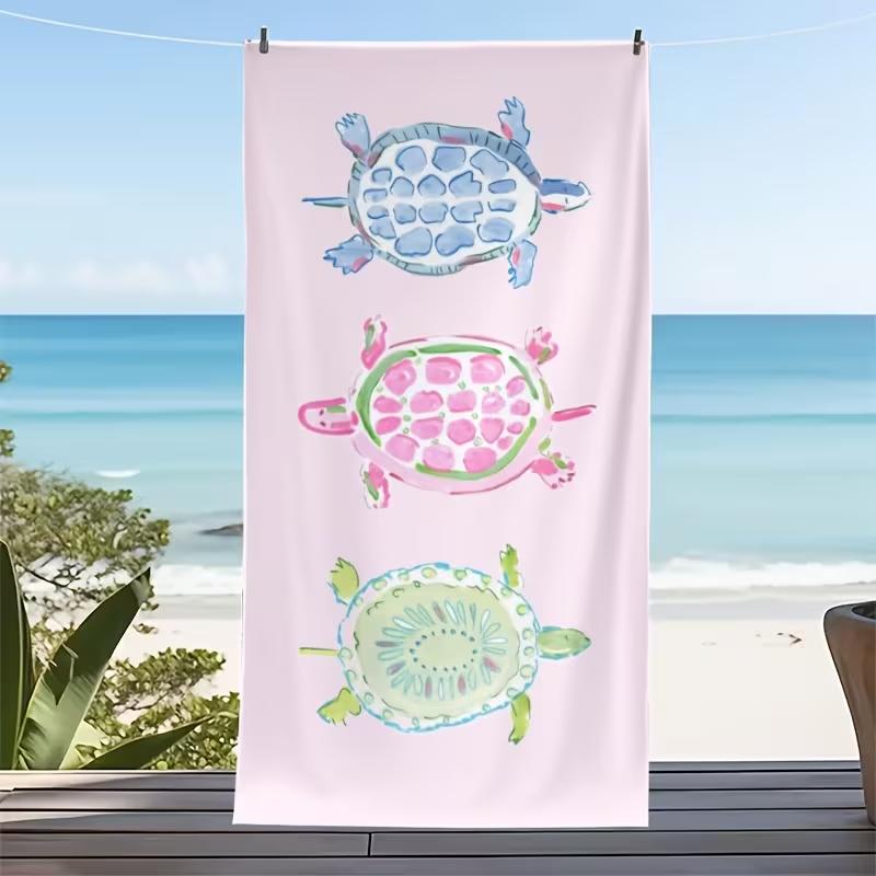 Textilien Watercolor Sea Turtle Print Beach Towel Quick Dry Sandproof Soft Absorbent Large Towel For Summer Beach Travel Camping