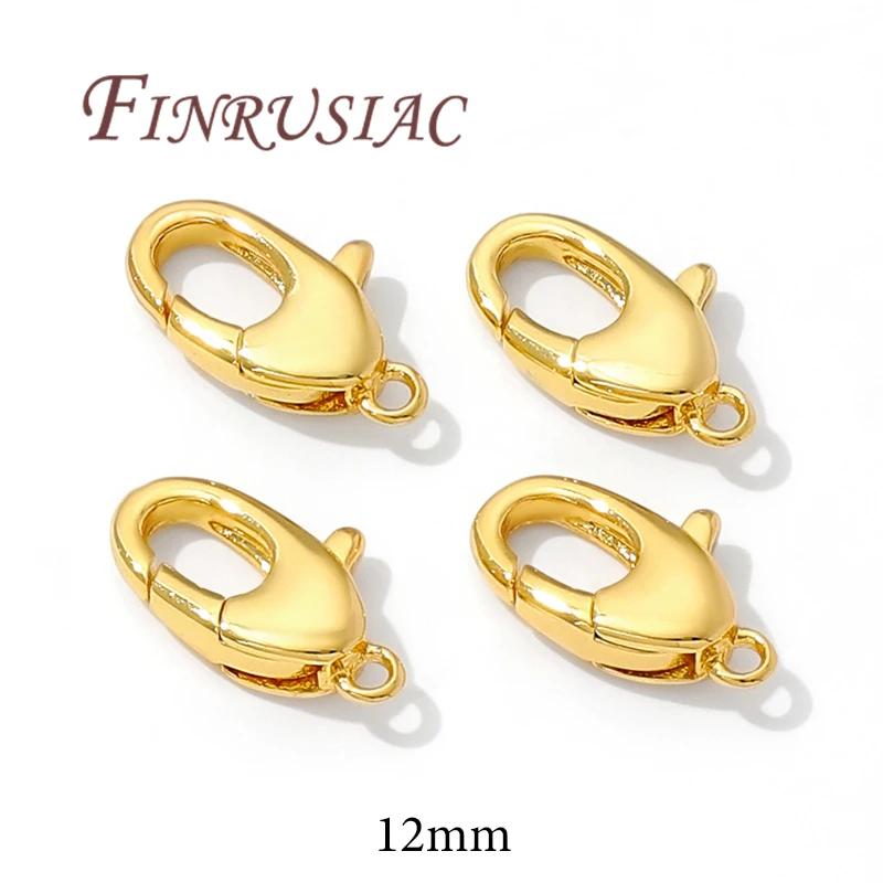 18K Gold Plated Connector Verschlüsse Für Perlenarmband Halskette Herstellung,Perlen Endkappen Befestigungsverschlüsse DIY Handgemachter Schmuck Zubehör