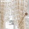 1PC NAPEARL Flower Embroidery Lace Sheer Curtain French Countryside Cream Style Half Curtain for Bedroom Living Room Window Showcase Home Decor