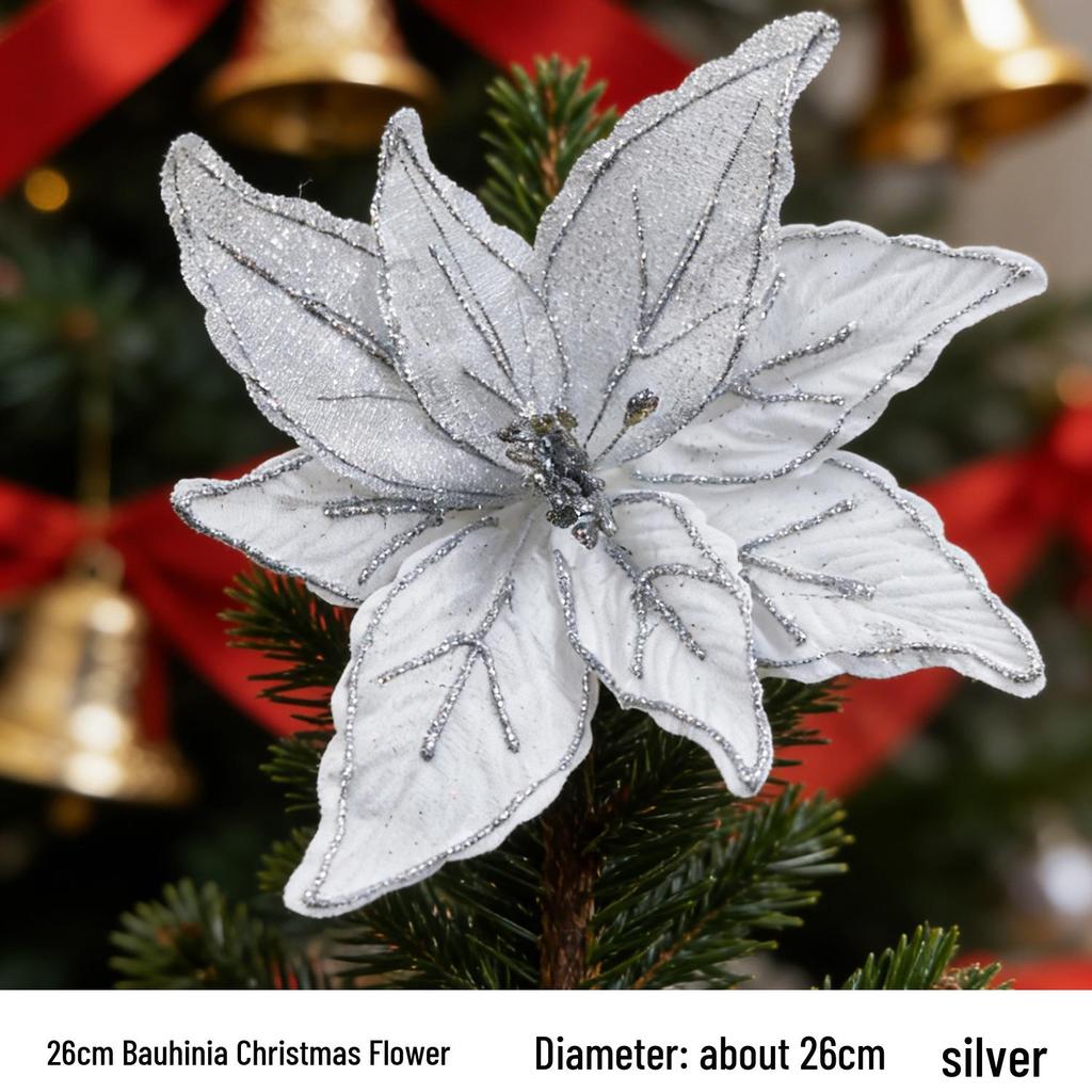 Velvet Sequin Magnolia Christmas Decorations