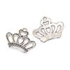 DIY Hollow Retro Crown Pendant for Necklace or Bracelet - Alloy Jewelry Charm (23*18mm)