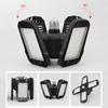 High Power 4 Blade Fan Light Indoor 80W 110-240V Black Plastic Coated Aluminum Foldable LED Fan Blade