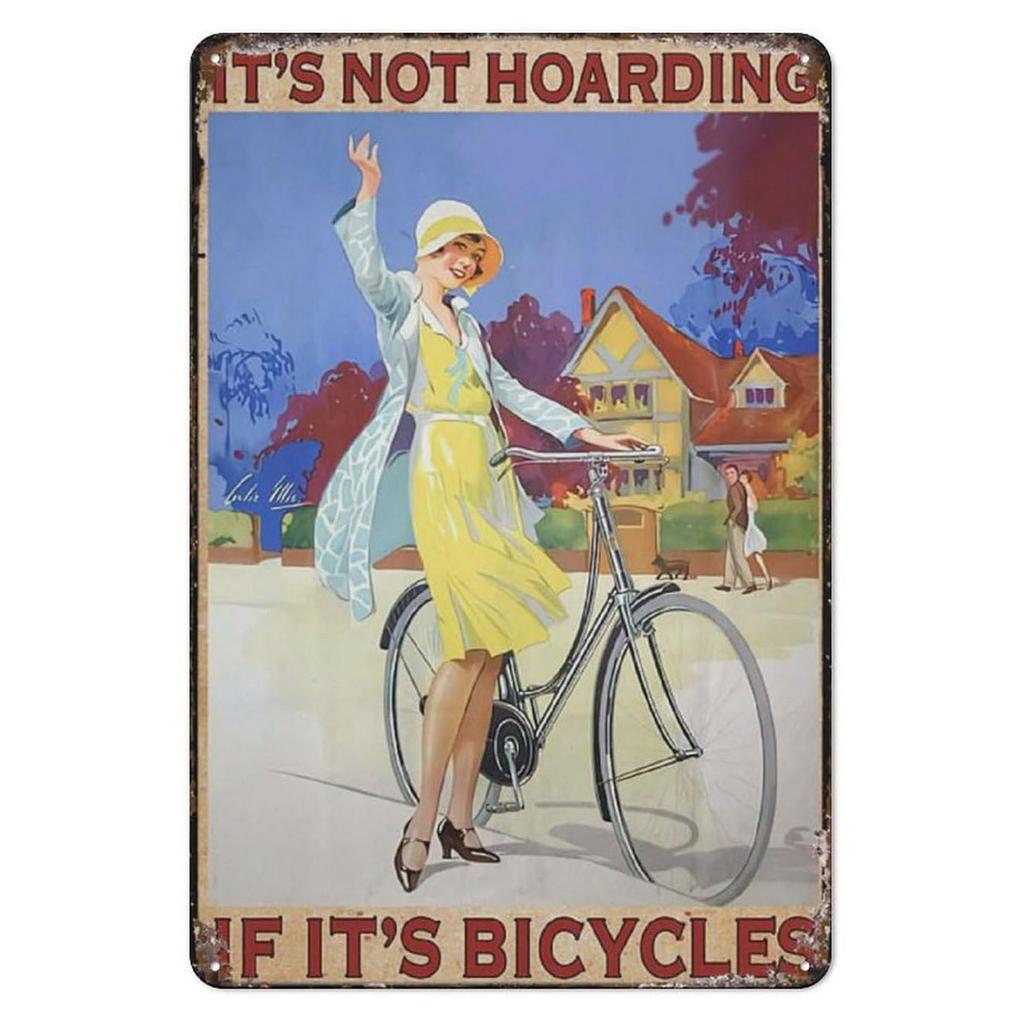 Cycling Metal Tin Signs Bike Ride Wall Decoration Plaque Vintage Art Poster Iron Painting for Man Cave Home Cafe Garden Club Bar