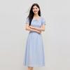 French Style Square Neck A-line Dress