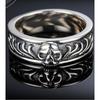 Unisex Adjustable Open Ring With Skull Motif Vintage Style Copper Plated Geometric Band Men Women