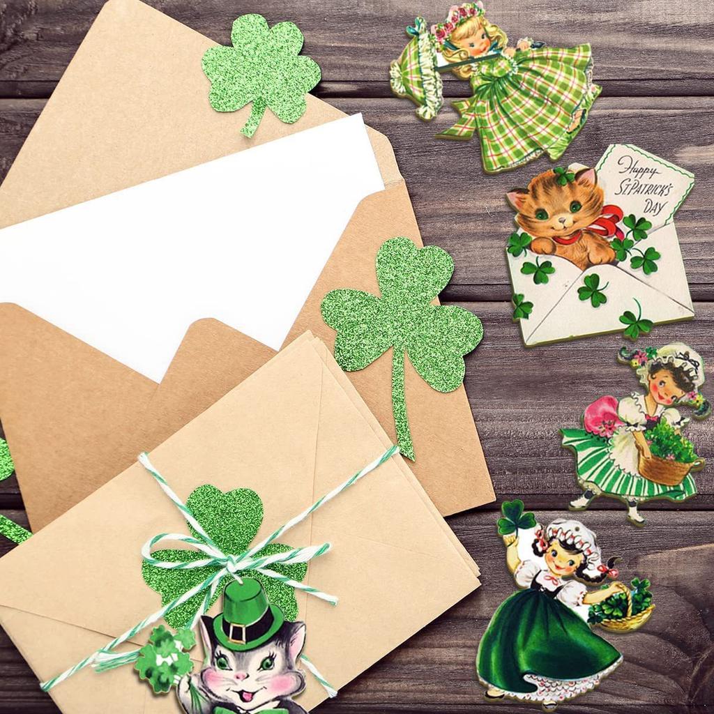 Decoration Green Shamrock Hanging Sign Lightweight Acrylic Sign For Party Celebration St. Patrick'S Day