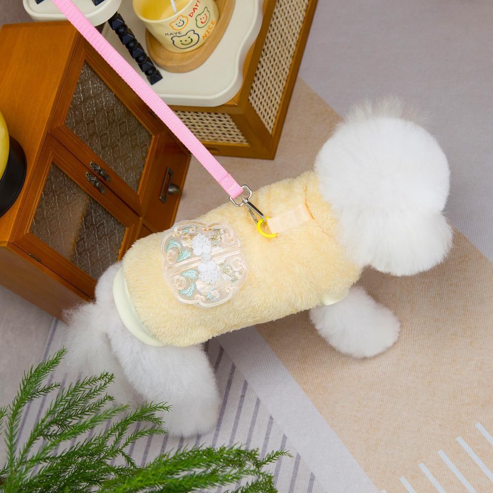 Warm Puppy Plush Vest Chinese Style Winter Cat Coat New Jumpsuit  for Small Medium Dogs