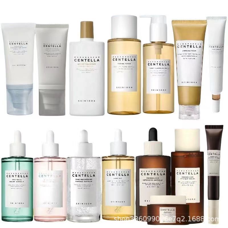 SKIN1004 Centella Asiatica Toner, Ampulle, Serum, Reiniger und Gesichtscreme von La Roche-Posay Angel Collection.