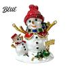 Small Jewelry Organizer for Earrings Christmas Theme Box with Magnetic Hinge Alloy Enamel Vintage Decorative Case Rhinestones Style Organizer,