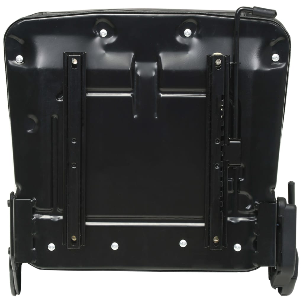Forklift and Tractor Seat with Adjustable Backrest Black