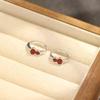 New Chinese style red gourd gold electroplated small ear buckle temperament versatile diamond set small earrings women's stud earrings