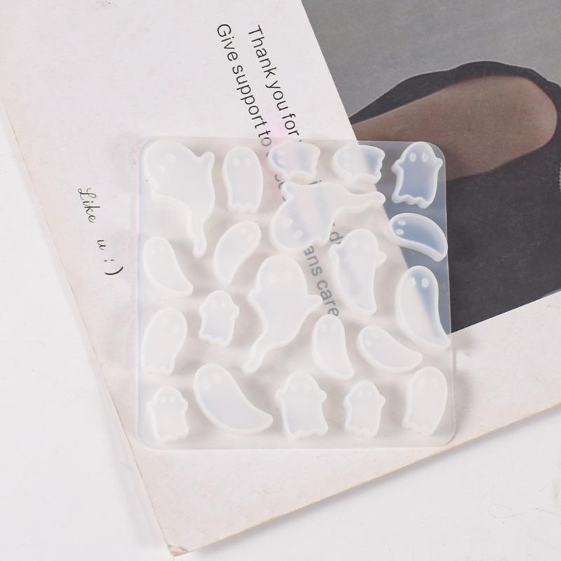 Resin Keychain Jewelry Making Mold Unique Halloween Epoxy Resin Casting Molds for Necklace and Keychain Gifts