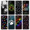 Hundepfotenabdruck Niedliche Handyhülle für Samsung Galaxy S23 S20 FE S22 S21 Ultra M21 M22 M32 S10 S10E S9 S8 Plus Transparente Hülle