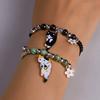 Handgefertigtes Cartoon Emaille Katze Blume Armband für Damen Herren Paare Tier Haustier Anhänger Band Seil Armbänder Freundschaft Schmuck