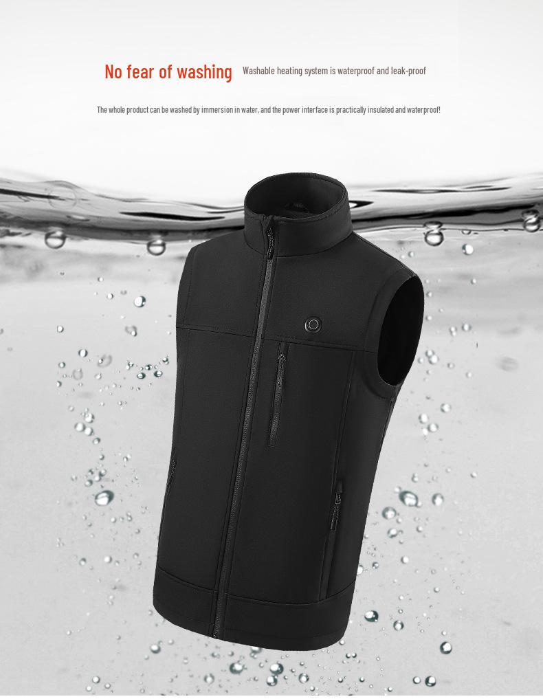 USB Heated Soft Shell Winter Vest with Smart Temperature Control