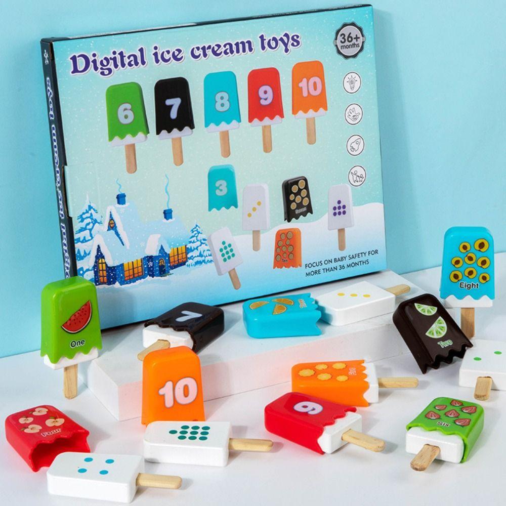 

Intelligent Digital Ice Cream Montessori Toy Childhood Education Color Game Kindergarten