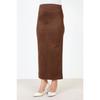 Suede Pencil Skirt Tsd0034 Brown