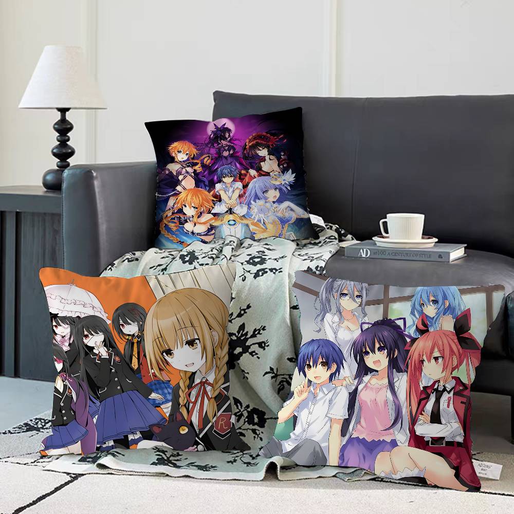 Anime D-DATE-A-LIVES Cushion Cover Pillow Cover Decor Pillowcase Printed Cushion Case For Couch