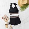 Costum de baie bikini cu bretele spaghete, culoare uni, pentru femei