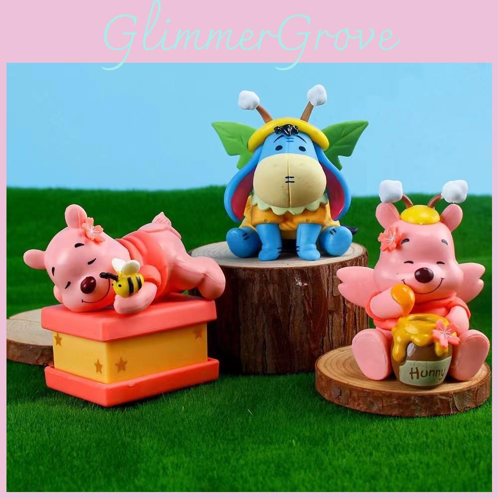 Piglet Pooh Bear Tigger Eeyore Honey Cake Character Food Series Model Ornament