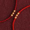 Fashion Simple Gold Color Beads Lucky Bracelets For Women Men Handmade Braided Red Rope Good Fortune Bracelet Couple Gifts