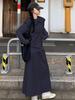 2026 Korean Style Spring/Autumn Elegant Three-Piece Set: Long Sleeve Top and Retro Skirt