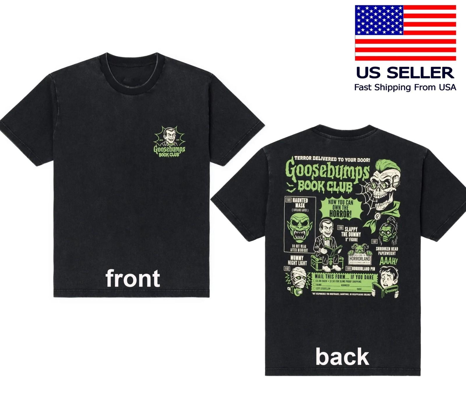 SALE!! Goosebumps  Goosebumps Book Club  reprint T- Shirt Black Unisex T-Shirt XL