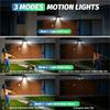 Solar Lights Outdoor with 3 Modes Motion Sensor Super Bright Wall Lamp IP65 Waterproof Street Light for Garden Yard Path Garage