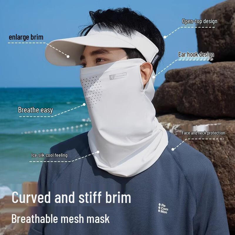 Men's Outdoor UV Protection Hat & Mask Set