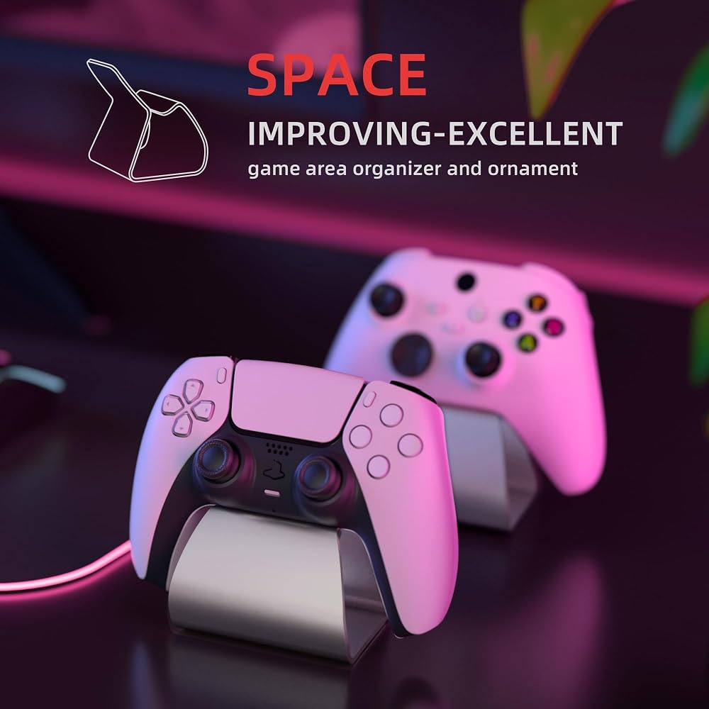 PlayVital Stand-AL PS5 and PS4 Controller Compatible Metal Stand, Xbox Series X/S, Xbox One, Swit...