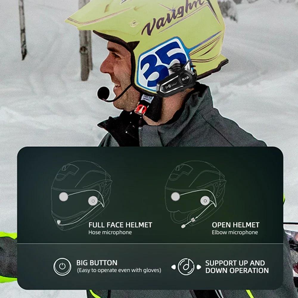 BT31Plus Motorcycle Bluetooth Headset - Waterproof, Handsfree, 300m Range, IPX6, for Helmets - Clear Voice & Long Battery Life