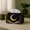 1pc Luxurious Ramadan Decorative Tissue Holder | Golden Crescent Stars for Home, Parties, Car, Kitchen & Bathroom - Everyday Use Tissue Holder, Perfec