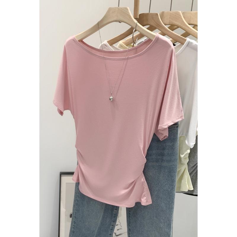 Korean Chic Pink Cropped T-Shirt - Summer 2026